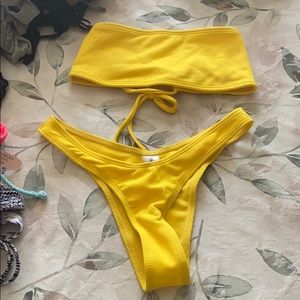 Yellow swimsuit set